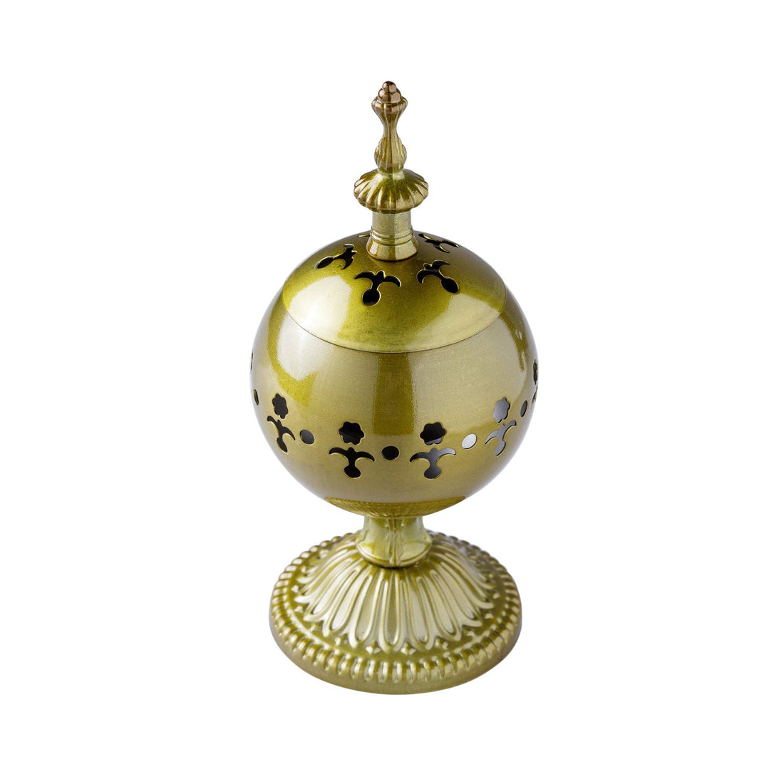 Danilovo Metal Incense Barrel, Incense Burner for Incense or Resins (Height 17.5 cm, Brass)