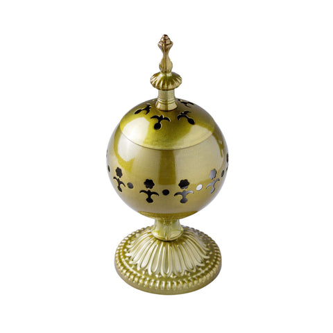 Danilovo Metal Incense Barrel, Incense Burner for Incense or Resins (Height 17.5 cm, Brass)