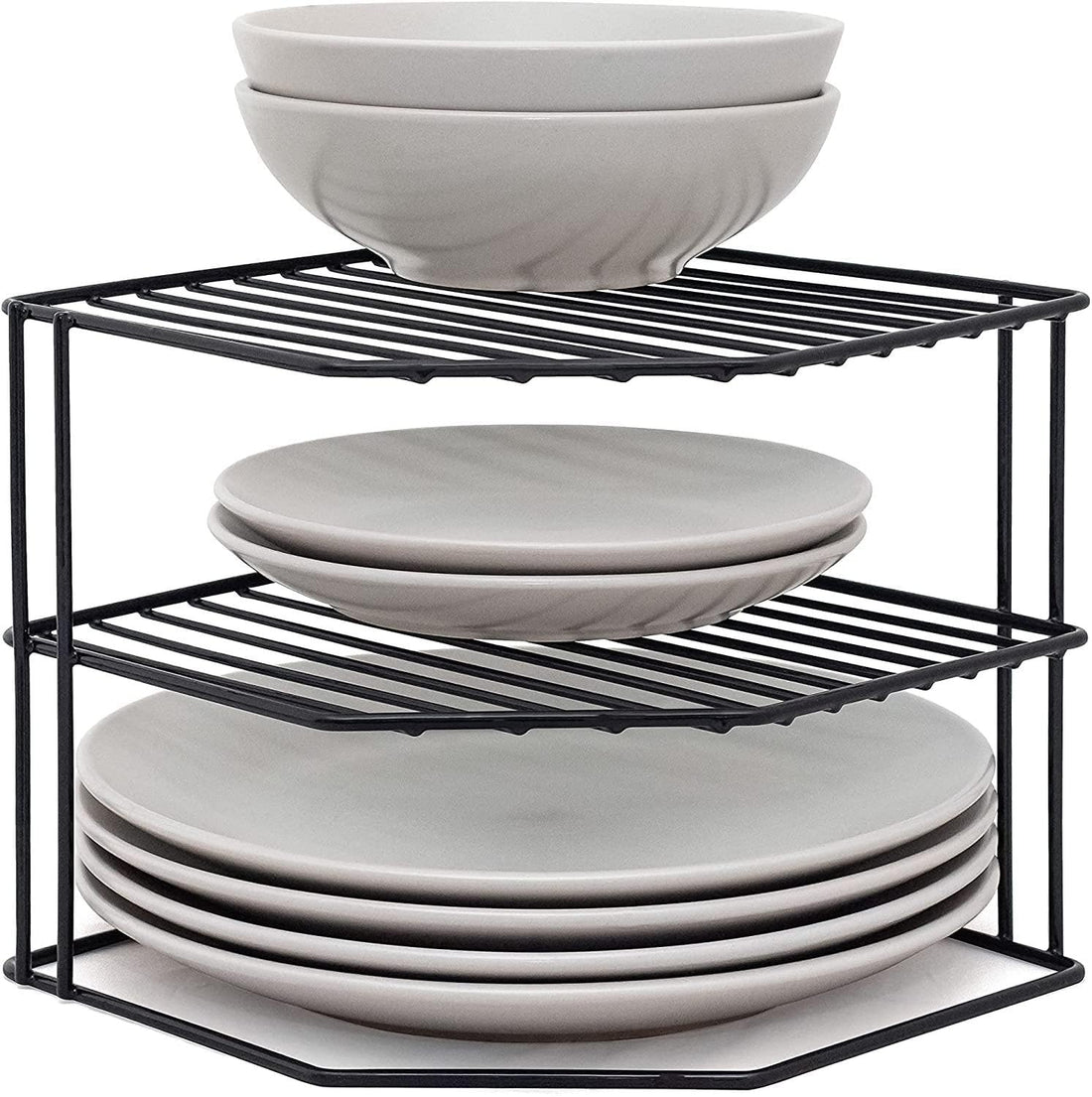 Prime Shop 3-Tier Dish Holder (2 Pack) - Multi, Steel, Dish Rack - Dishware, Space Saving, Rust Resistant