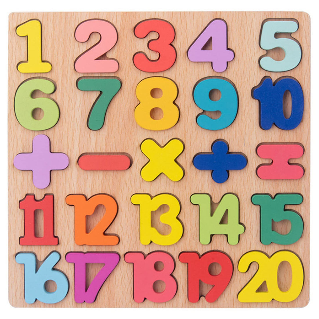 TMRBBesty Wooden Puzzles, Wooden Puzzles 123 Mathematics Enlightenment Wooden Puzzle Small Wooden Puzzle Toy Suitable for 4 5 6 7 Years Children Educational Toy Gift