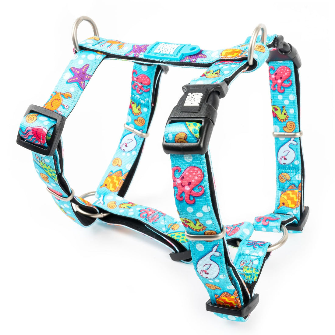 Max & Molly Urban Pets H-Harness - Design Blue Ocean/S SIZE