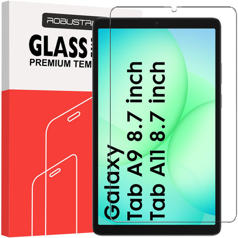 Robustrion Premium Tempered Glass for Samsung Tab A11 / Tab A9 8.7 inch Screen Protector Guard for Samsung Galaxy Tab A9 / A11 Tablet [Anti-Scratch] & [Smudge Proof] - Pack of 1