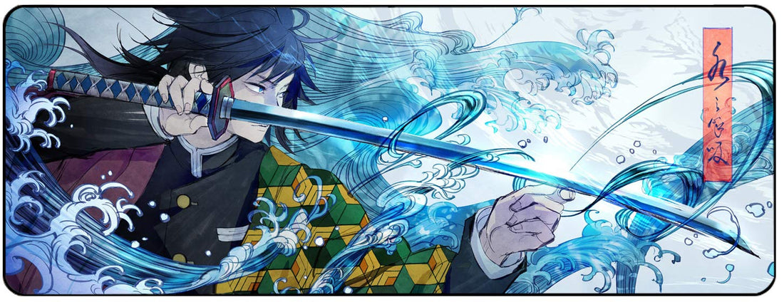 Demon Slayer Kimetsu No Yaiba Anime Large Extended Gaming Mouse Pad Mat, Stitched Edges, Ultra Thick 3 mm, Wide & Long Mousepad | 70 x 30 cm
