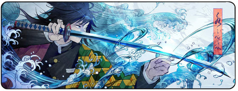 Demon Slayer Kimetsu No Yaiba Anime Large Extended Gaming Mouse Pad Mat, Stitched Edges, Ultra Thick 3 mm, Wide & Long Mousepad | 70 x 30 cm