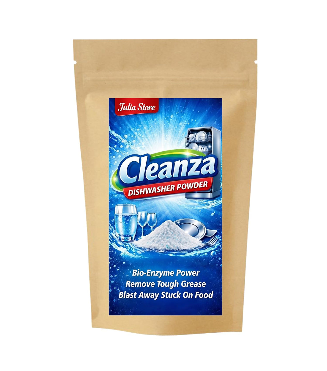 Cleanza Dishwasher Detergent Powder, Touch Of Spring Scent - Cuts Grease & Stuck-On Food Sparkling Dishes & Glasses Residue-Free Clean Ingredients No Pre-Rinse Plastic Free Packaging