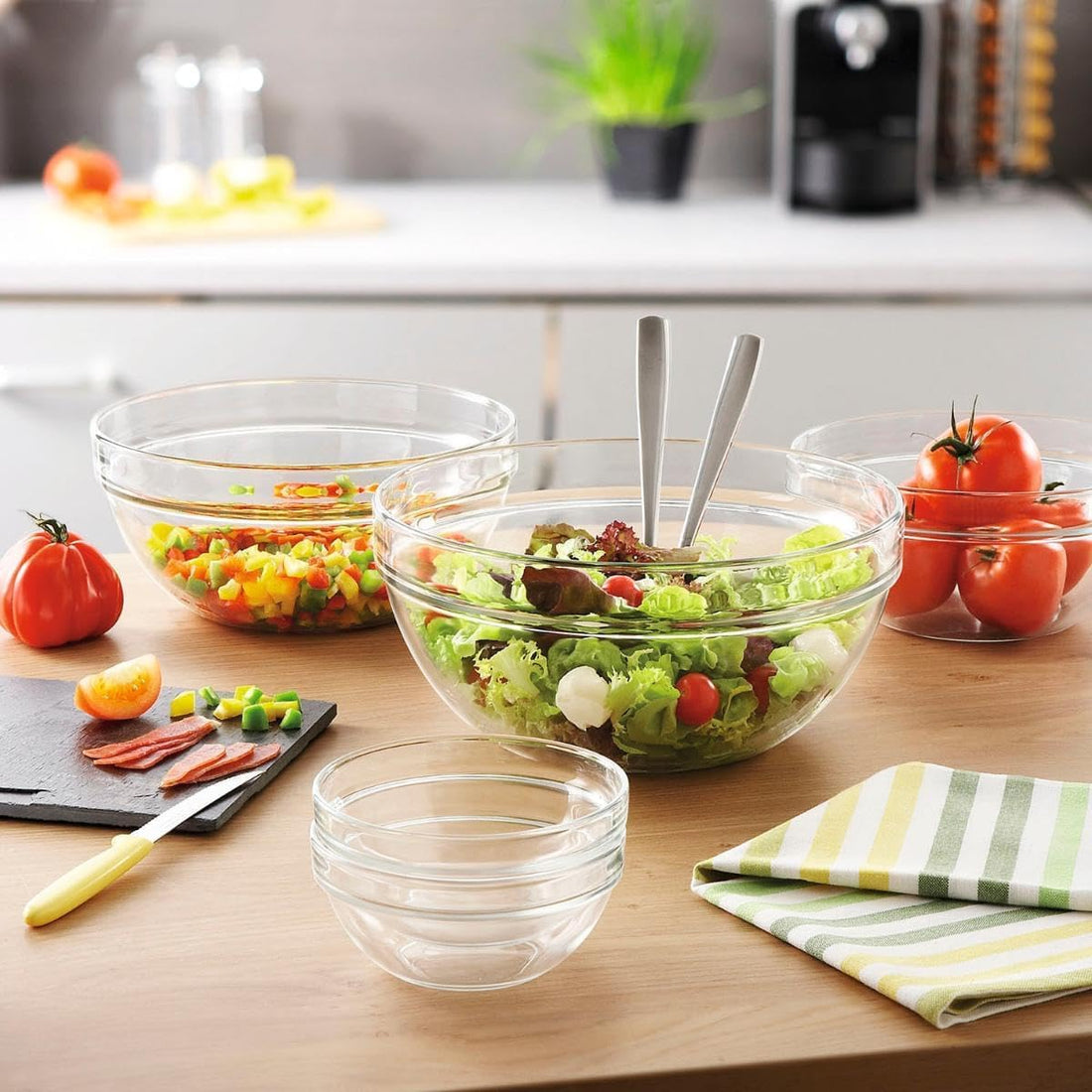 GLASS BOWL - STACK BOWL, (12, 14cm)