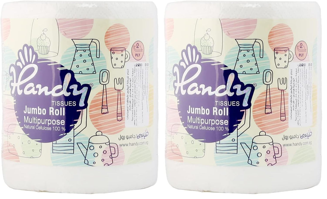 Handy Jumbo Roll Kitchen 2 Layers 250 Sheets 2.5 Count Paper Towel (Pack of 2)