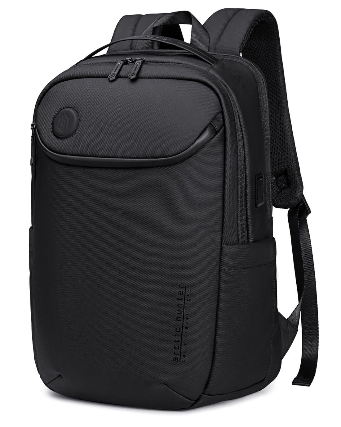 ah arctic hunter Backpack for Men 25L Multi-compartment 15.6" Laptop Backpack Shockproof Water-resistant Polyester Stylish Backpack for Business Daily Use College and Short Trip,Black