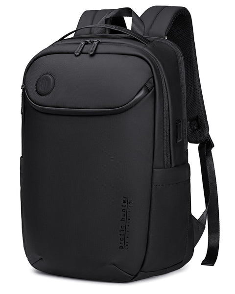 ah arctic hunter Backpack for Men 25L Multi-compartment 15.6" Laptop Backpack Shockproof Water-resistant Polyester Stylish Backpack for Business Daily Use College and Short Trip,Black