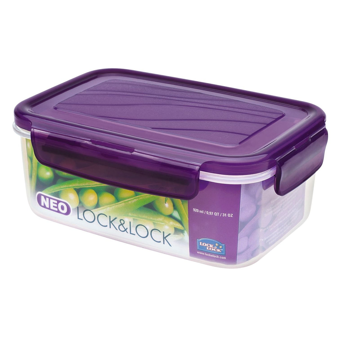 Lock and lock 0.05g Rectangular container 920ml Violet