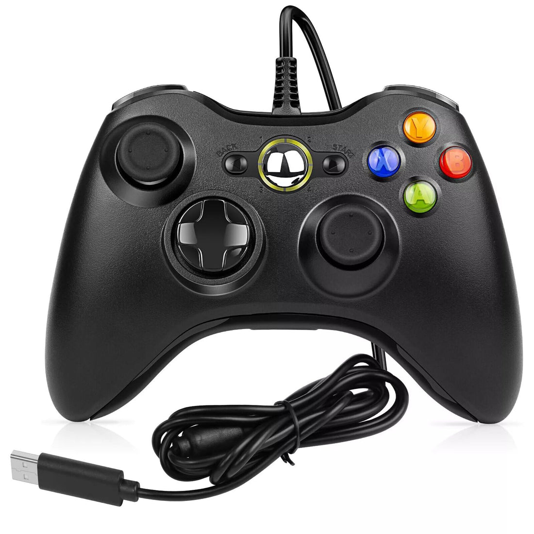 Third party Generic wired Controller | Compatible with X360 & PC | 2.4GHz Gamepad with Vibration | Ergonomic Grip | Plug & Play for Windows Verisons