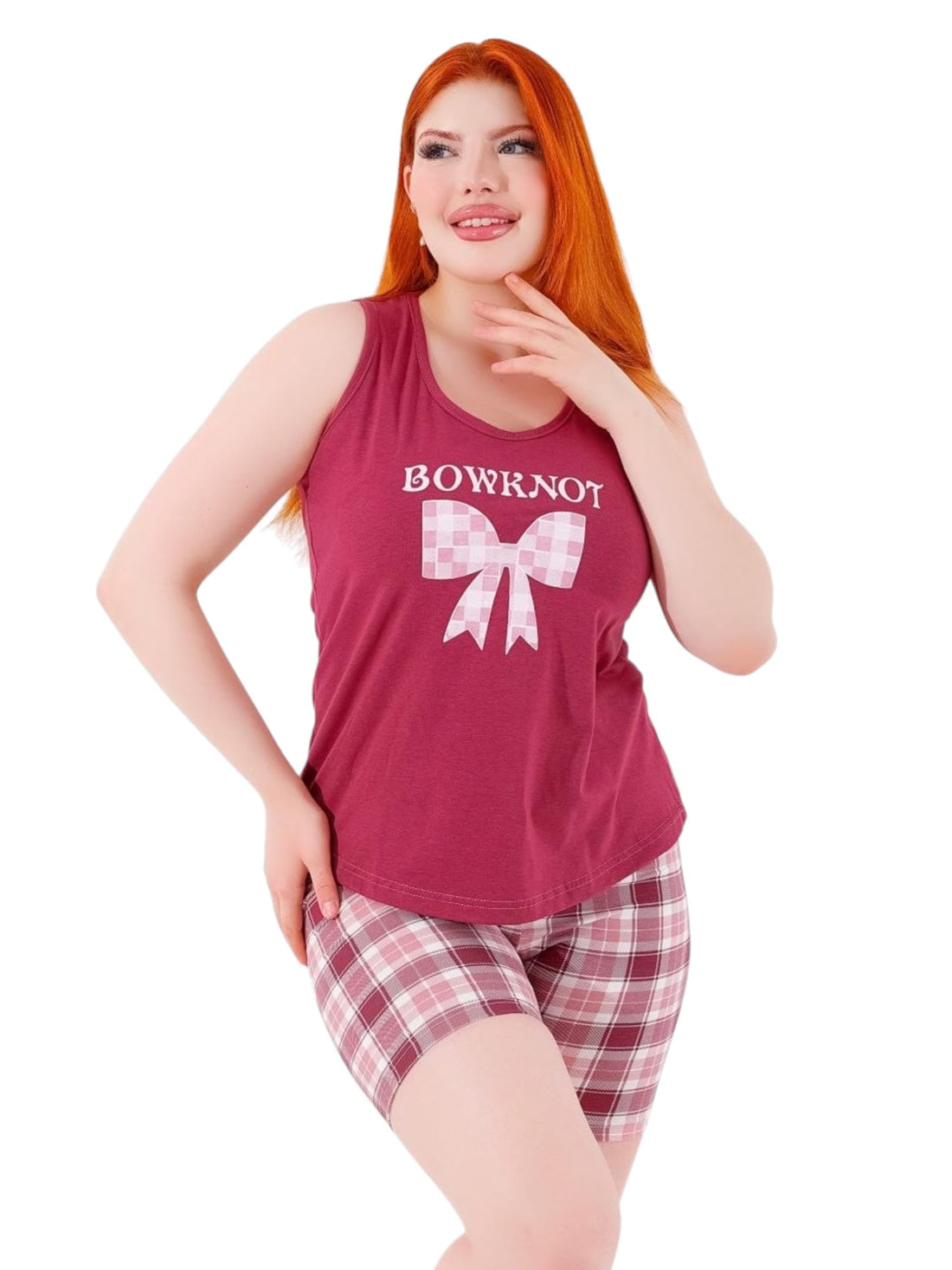 Hot Short Women Summer Soft Cotton High Quality - Comfortable and Light T-Shirt and Shorts Set for Sleeping and Home Use/Code 221