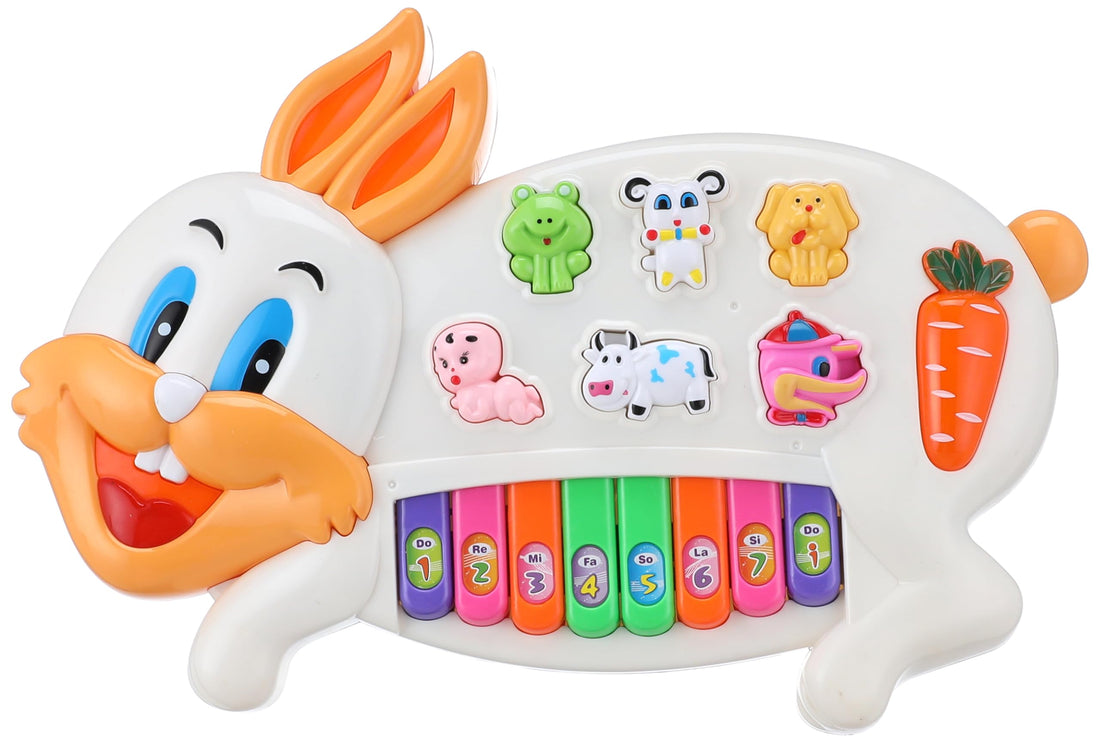 Generic E Trading Scrap Rabbit Piano and Keyboard Musical Set with Lights for Kids