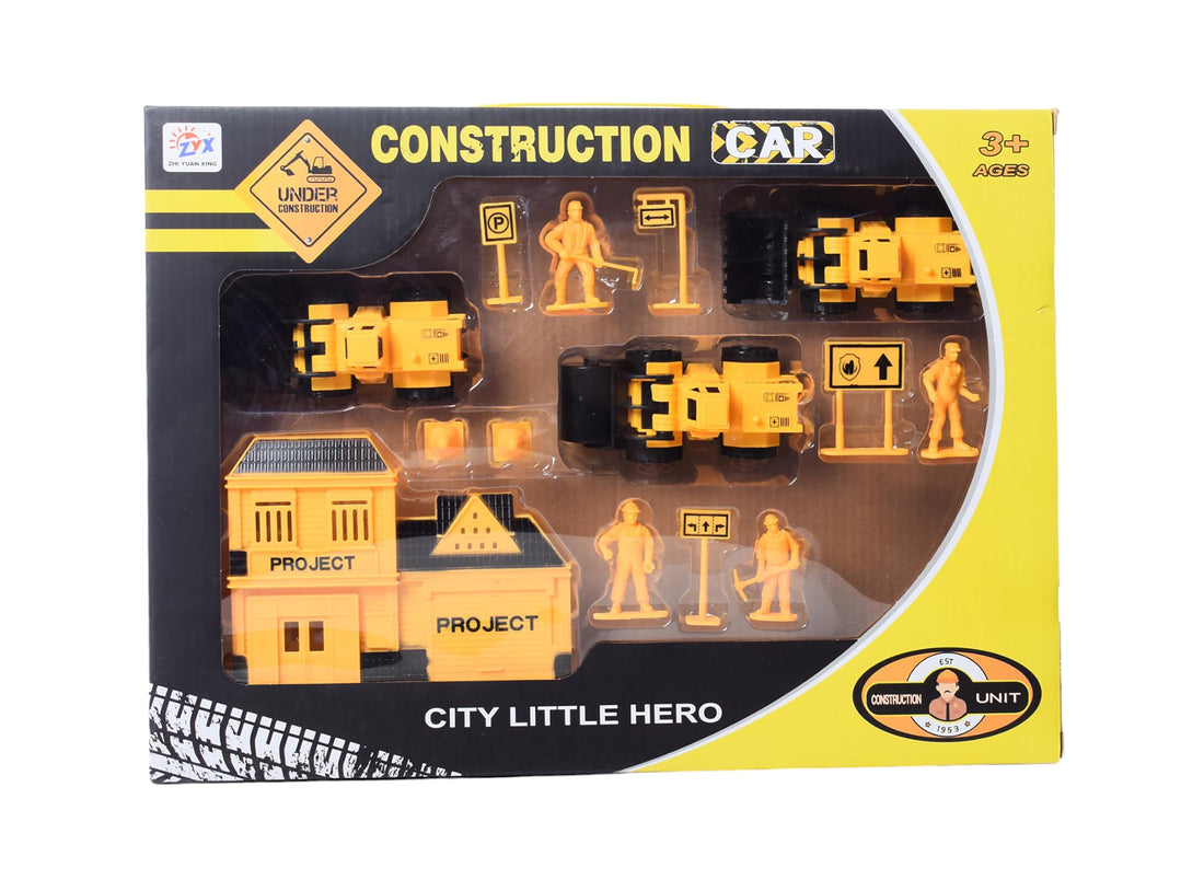 Dream Land Plastic Construction Car Set 40x30x20cm Yellow
