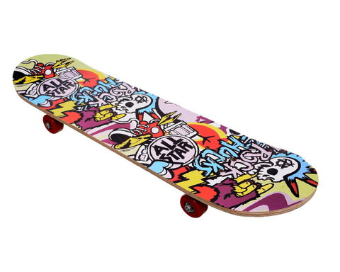 Large Skateboard - High-Performance Skateboard with Wide Deck and Smooth Rolling Wheels - Ideal for Teens and Adults, Perfect for Cruising, Tricks, and Outdoor Adventures - Multicolor