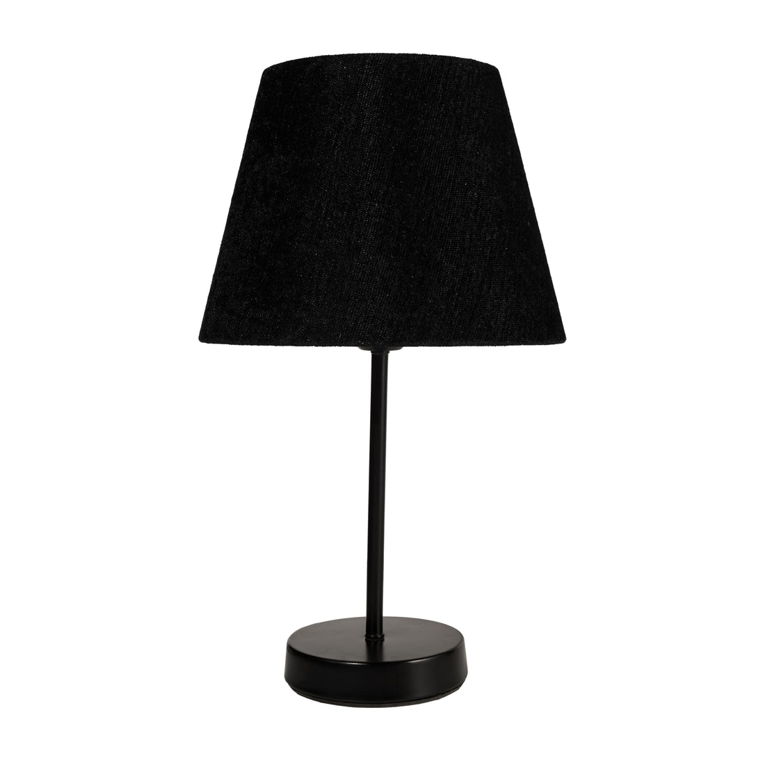 El Rawda Lighting - Elegant Black Metal Table Lamp with Unique Fabric Shade - RL-TL-B-037