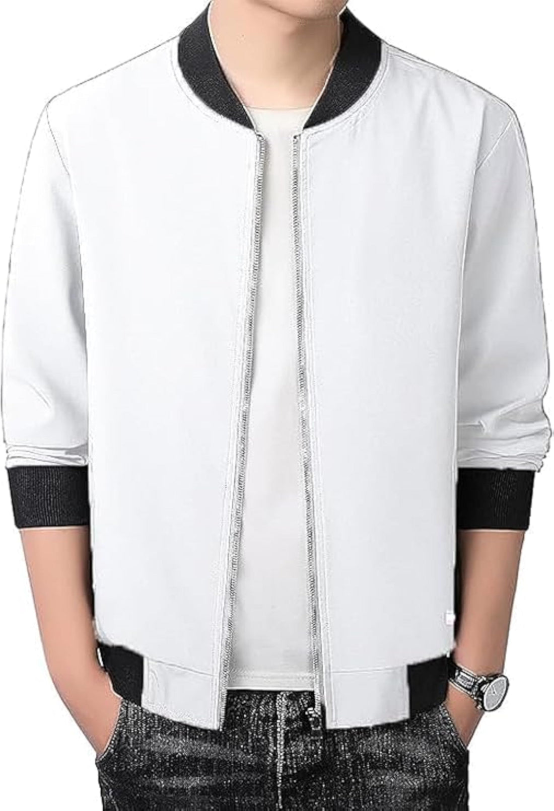 MIZAYZA Men's WaterProof Zipper Jacket - Perfect for Autumn and Winter Youth and Men