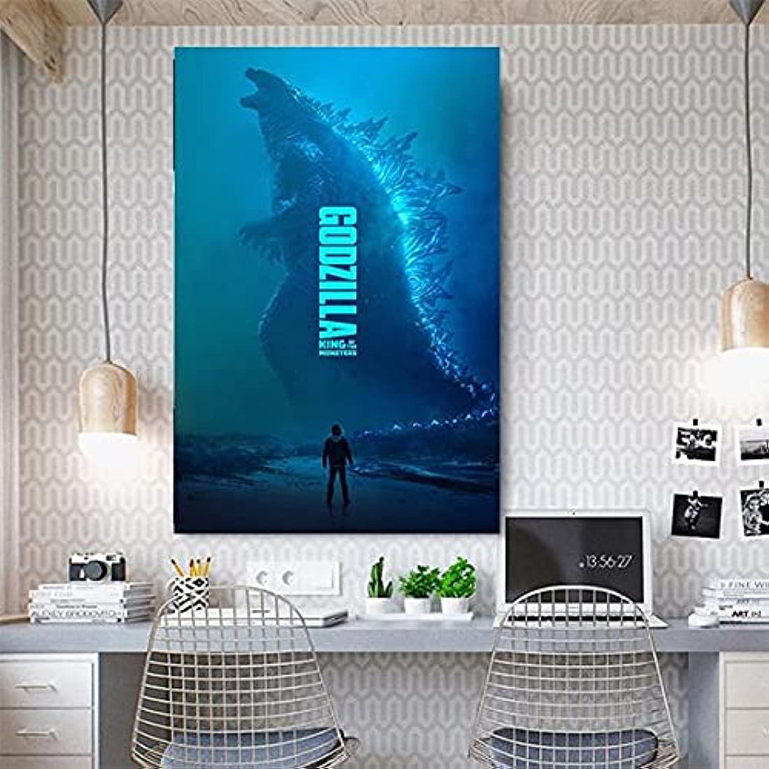 UHD PRINT Godzilla King of the Monsters movie poster PVC matte 3D print without frame poster - easy hanging With cover Cartoon Tube