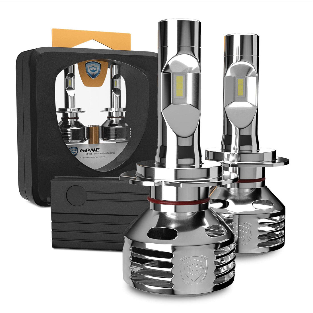 GPNE H7 LED Headlight Bulbs 35W 16000LM Extremely Bright High Low Beam 6000K Cool White LED Headlight Kit IP68 Rated, Pack of 2