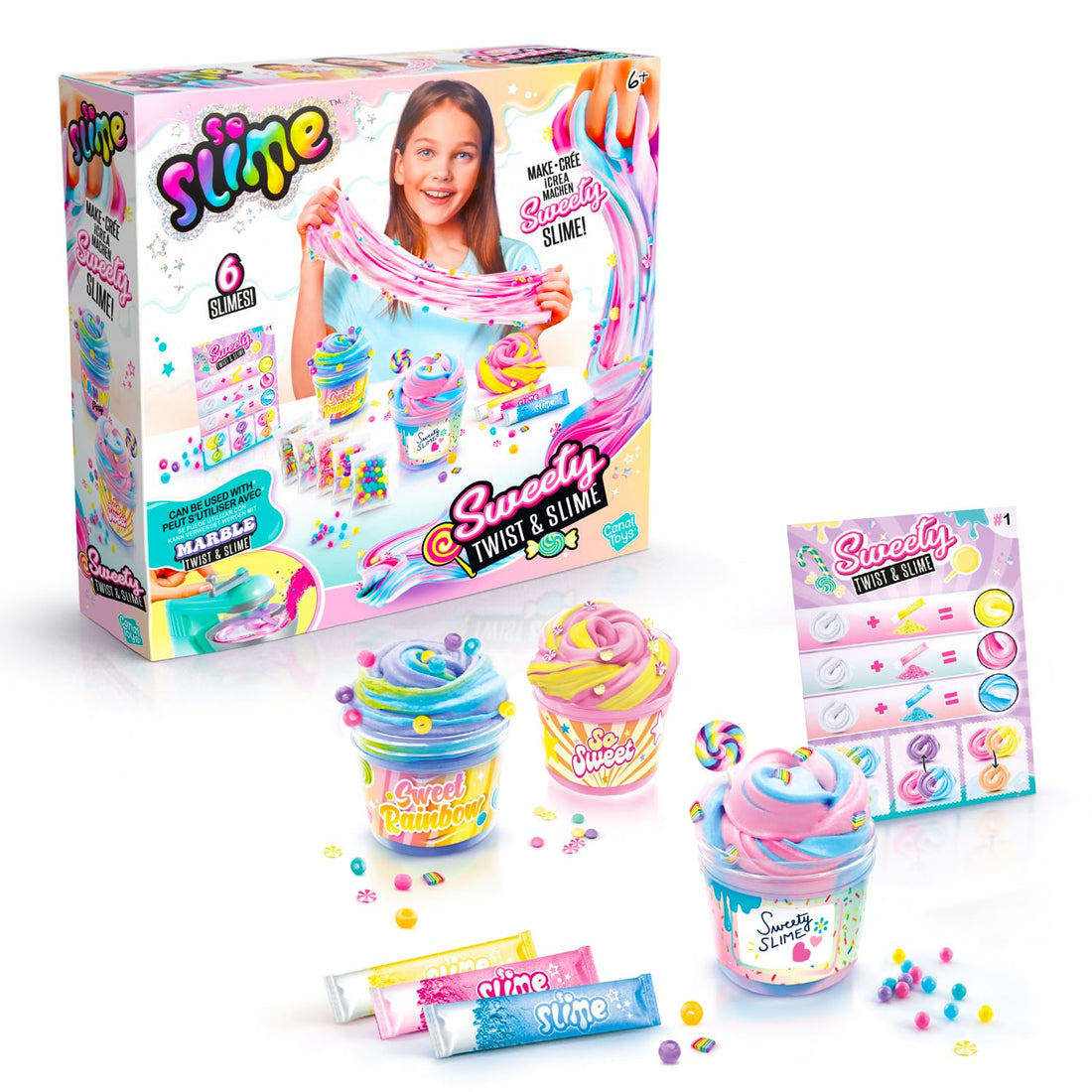 Canal Toys - So Slime Marble Sweety Twist & Slime Kit