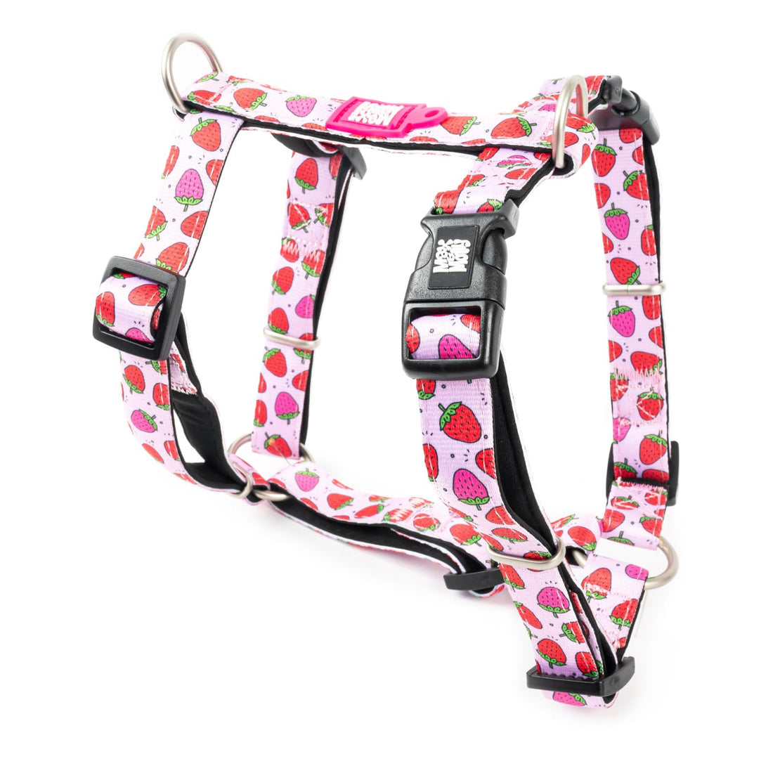 Max & Molly Urban Pets H-Harness - Design Strawberry Dream/M SIZE