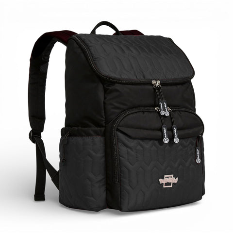 Petit Bebe Allure Baby Diaper Bag, Black