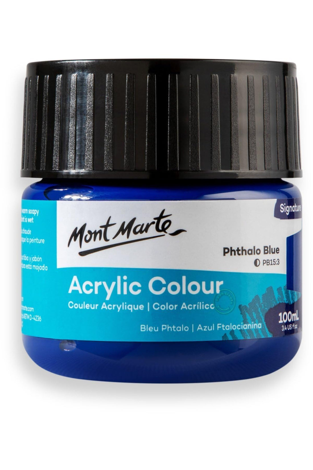 Monte Marte MSCH1020 Acrylic Colour Paint 100 ml, Phtalo Blue