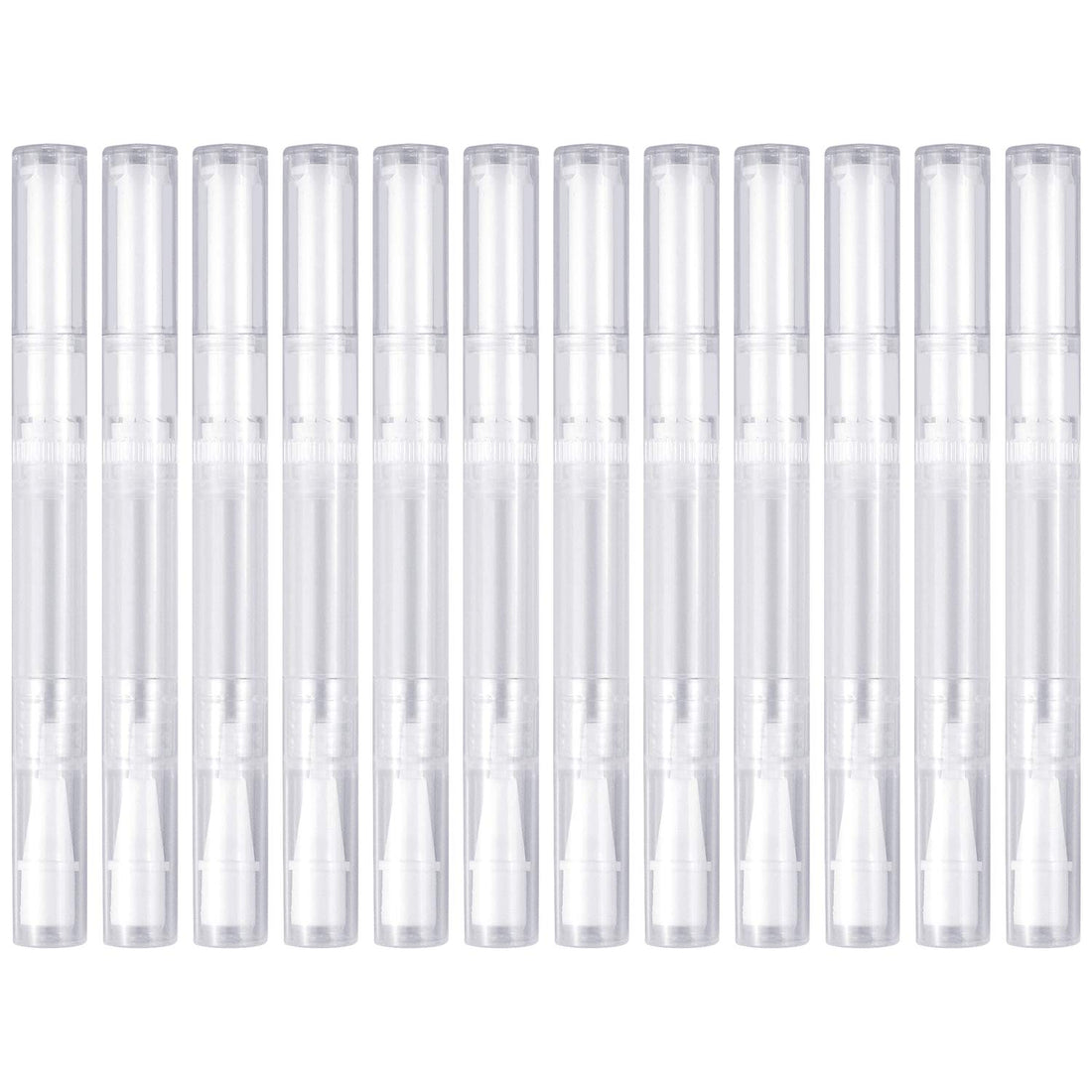 12 Pack 3 Ml Transparent Twist Pens Empty Nail Oil Pen Brush, Cuticle Oil Pen Cosmetic Lip Gloss Container Applicators