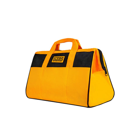 INGCO 16 Inch Tool Bag Organizer with Wide Mouth Water-proof Multi-use Tool Tote Bag for Construction Carpentry Gardening Electrician Home DIY HTBG28161