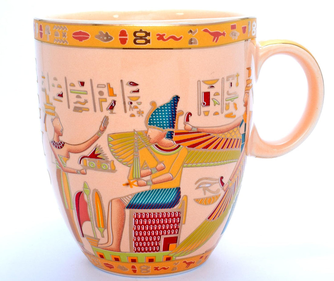 immatgar pharaonic tea and coffee mug ancient Egyptian souvenirs gifts for women men from Egypt - mother day gifts (iisis - Simon - 250 MM)