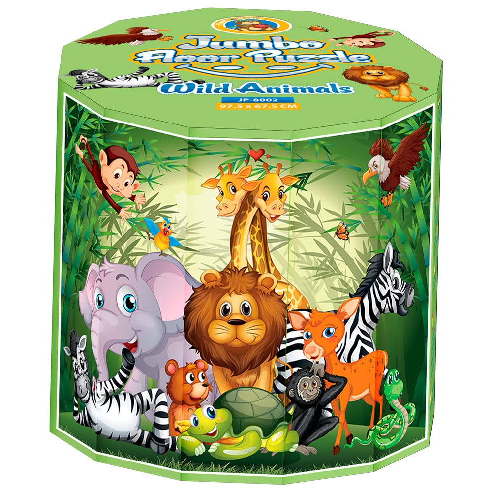 Fluffy Bear Jp-8002 48 Pieces Jigsaw Puzzle Max Puzzle Wild Animals Jumbo It'S Fun Activity To Do Alone Or In A Group - Multi Colour