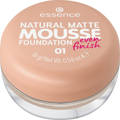 Essence Natural Matte Mousse Foundation Shade 01 Lightweight Airy Texture Provides Smooth Coverage With Natural Matte Finish Long Lasting Wear