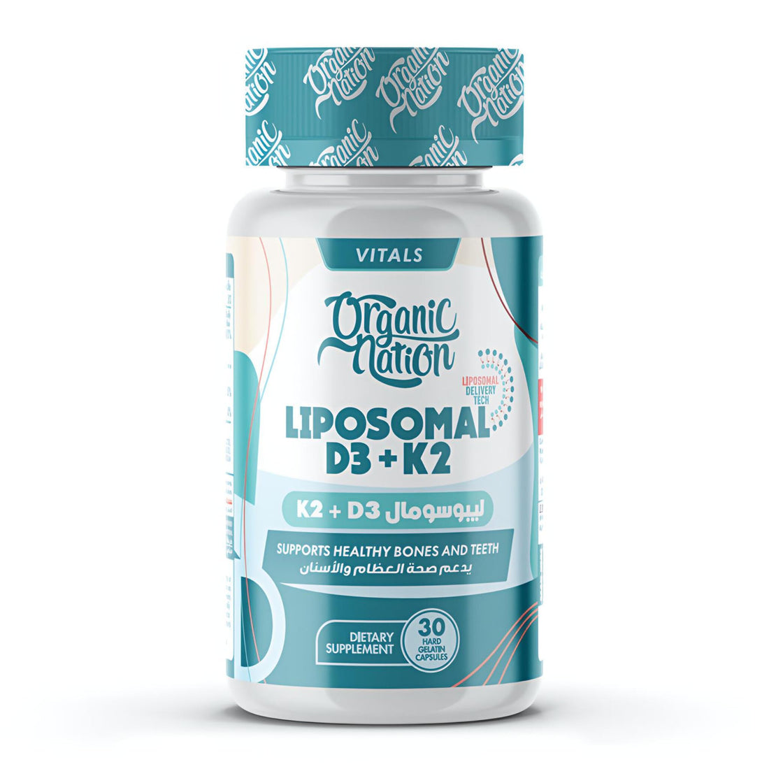 Premium Liposomal D3 + K2 – 30 Hard Gelatin Capsules Synergistic Nutrient – High Absorption Co-Factor Formulation Engineered for Daily Routine Balance