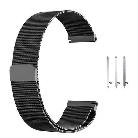 Generic 20mm Milanese Loop watchband Compatible for Samsung Gear S2 Classic/Huawei watch serial 2/ Xiaomi Amazfit Youth Bip, Magnetic Stainless Steel Starp Replacement Bracelet