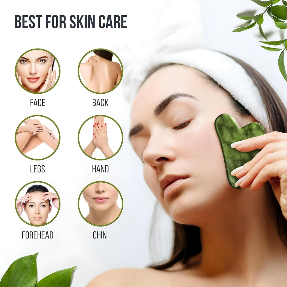 Facial Massager - Ergonomic Design Jade Roller for Soothing Tension, Enhancing Absorption of Serums, and Promoting a Youthful Glow