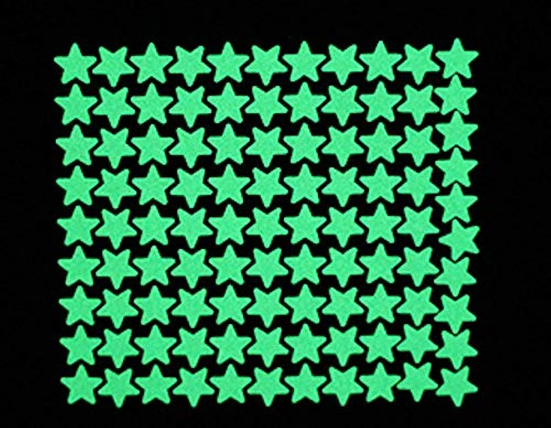 100pcs Fluorescent Glow in the Dark Stars Wall Stickers for Kids Rooms Decoration Livingroom Baby Bedroom Ceiling Home Decor