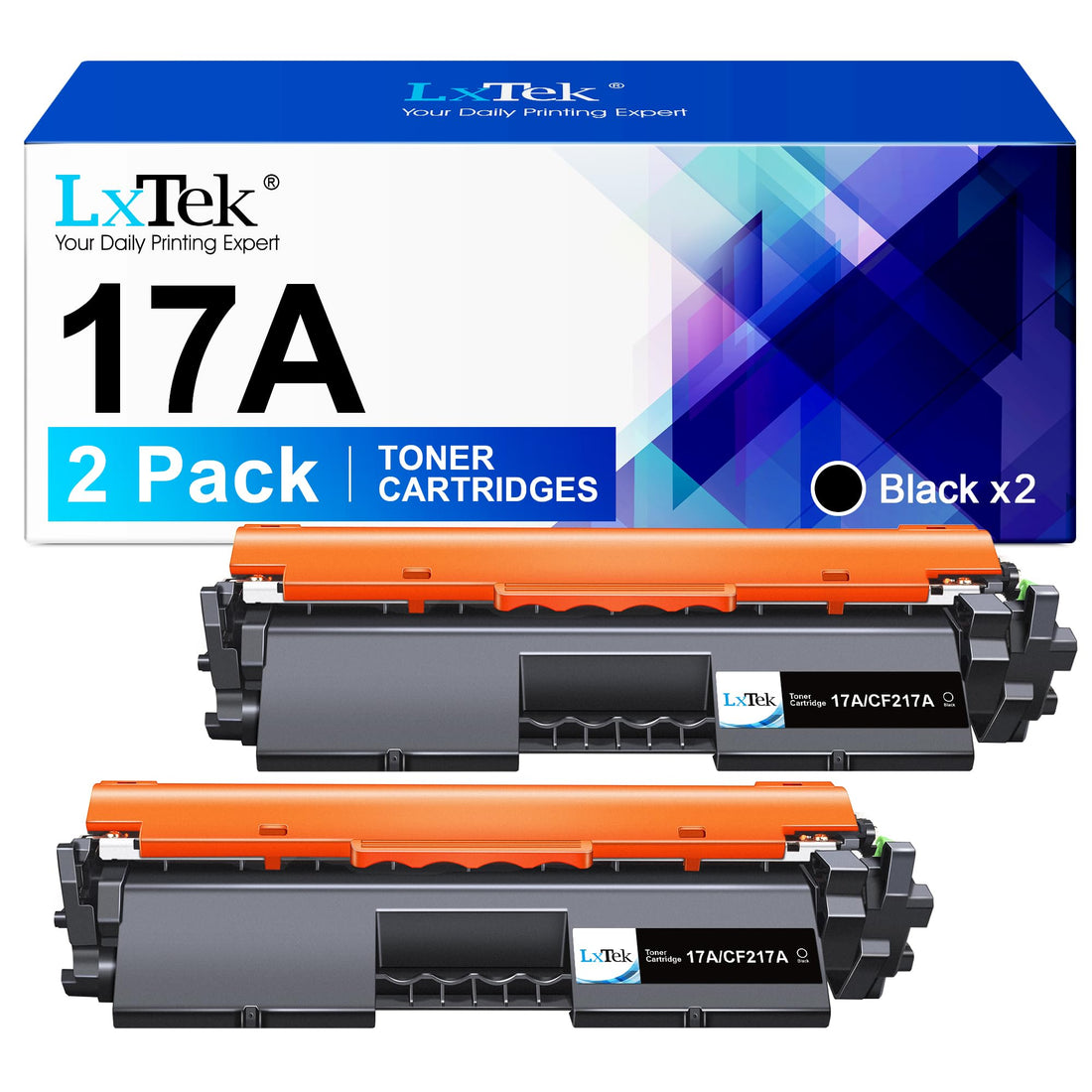 LxTek Compatible Toner Cartridge Replacement for HP CF217A 17A Compatible with HP LaserJet Pro M102a M102W LaserJet Pro MFP M130a M130fn M130fw M130nw (Black,2-Pack)