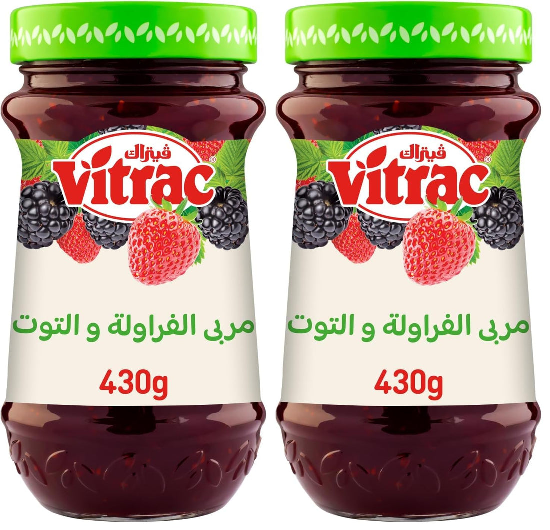 Vitrac mix strawberry and raspberry jam - 430 g (Pack of 2)