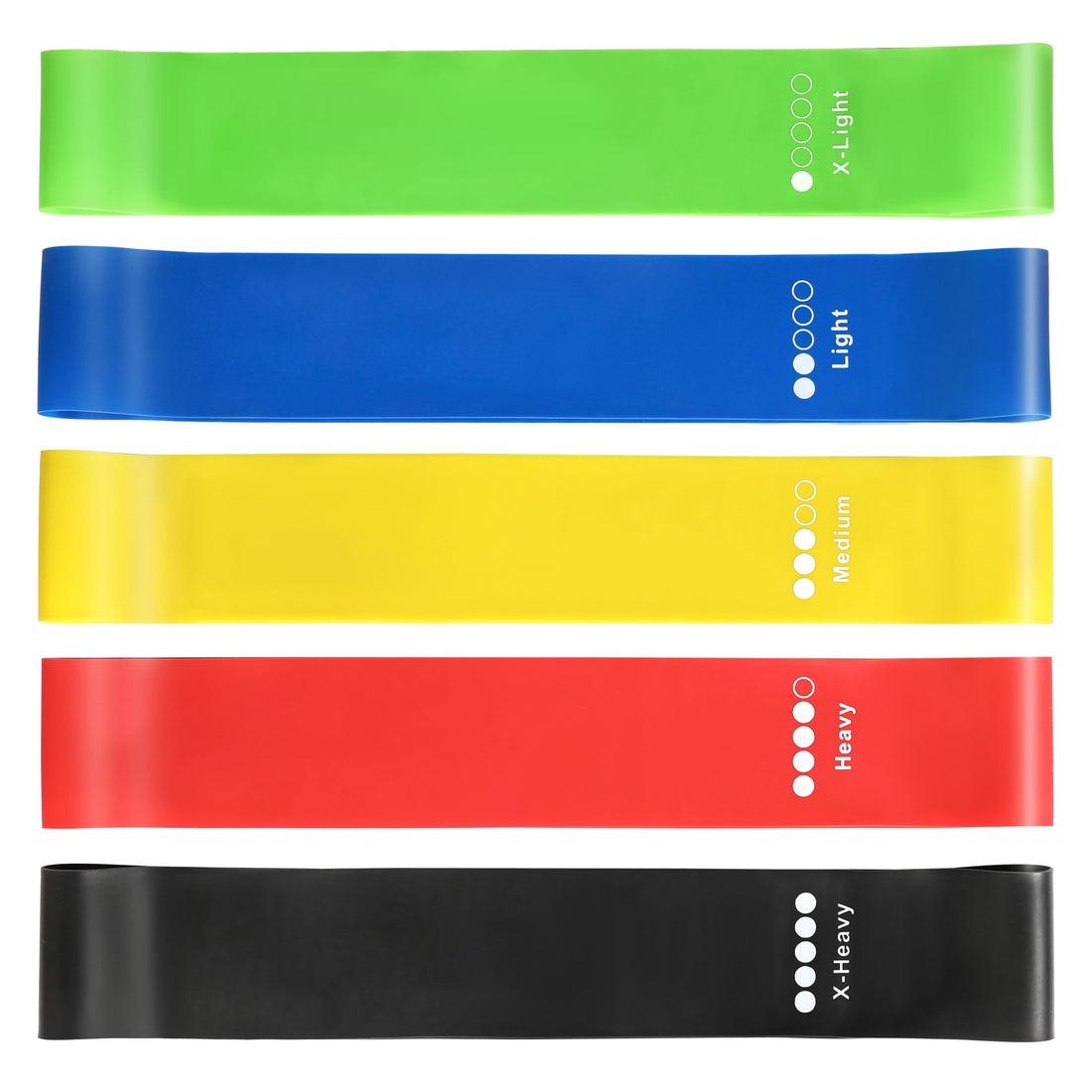 Resistance Bands for Working Out, Set of 5 Resistance Loop Exercise Bands, Elastic Workout Bands for Women and Man Home Gym Yoga Strength Training Exercise Equipment Essentials Fitness Accessories