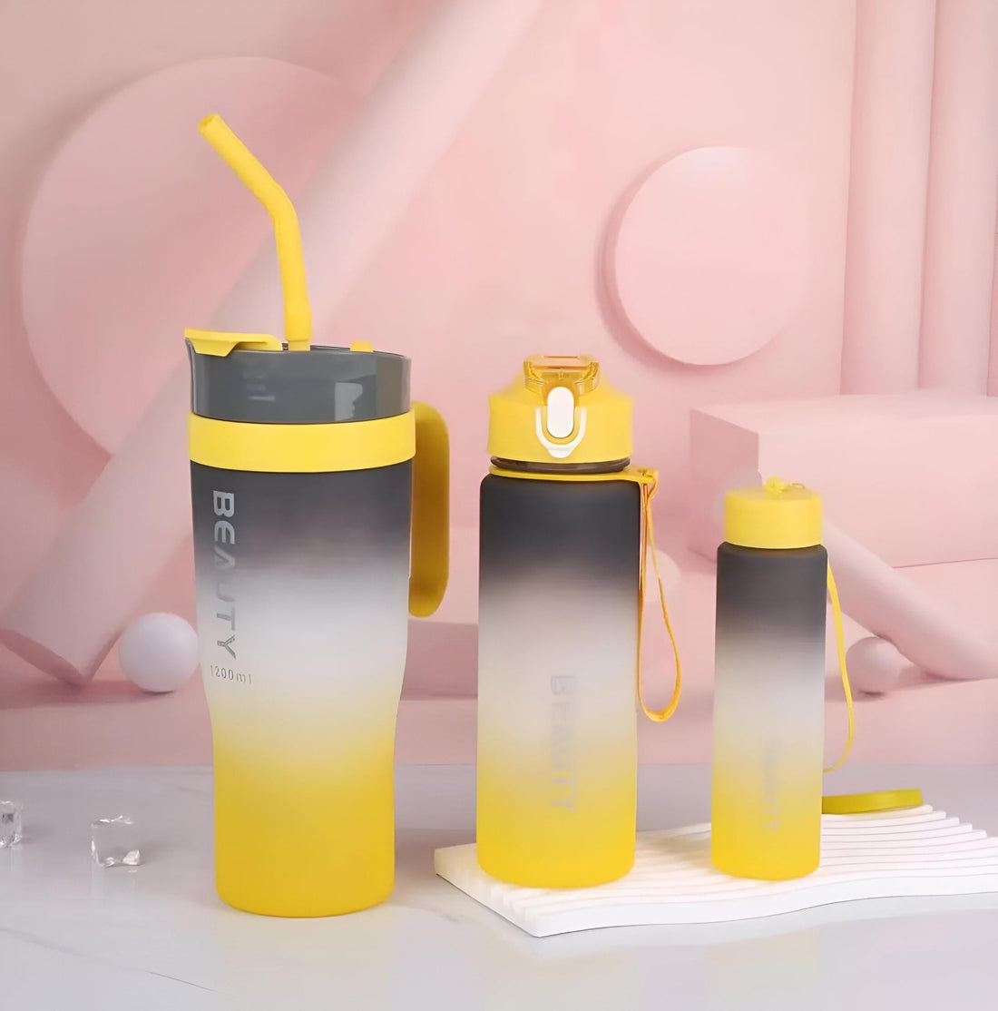 Water bottles-a trio of fitness water containers with pipettes ideal for gym sessions and outdoor adventures, leak-proof (Model6)