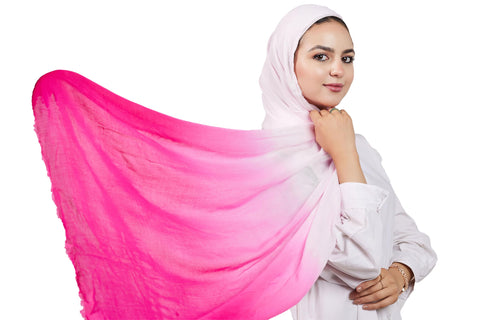 Signature Timeless Luxury Ultra Soft Breathable Pure Cotton Gradient Veil With Elegant Smooth Finish Navy Blue 80x200cm