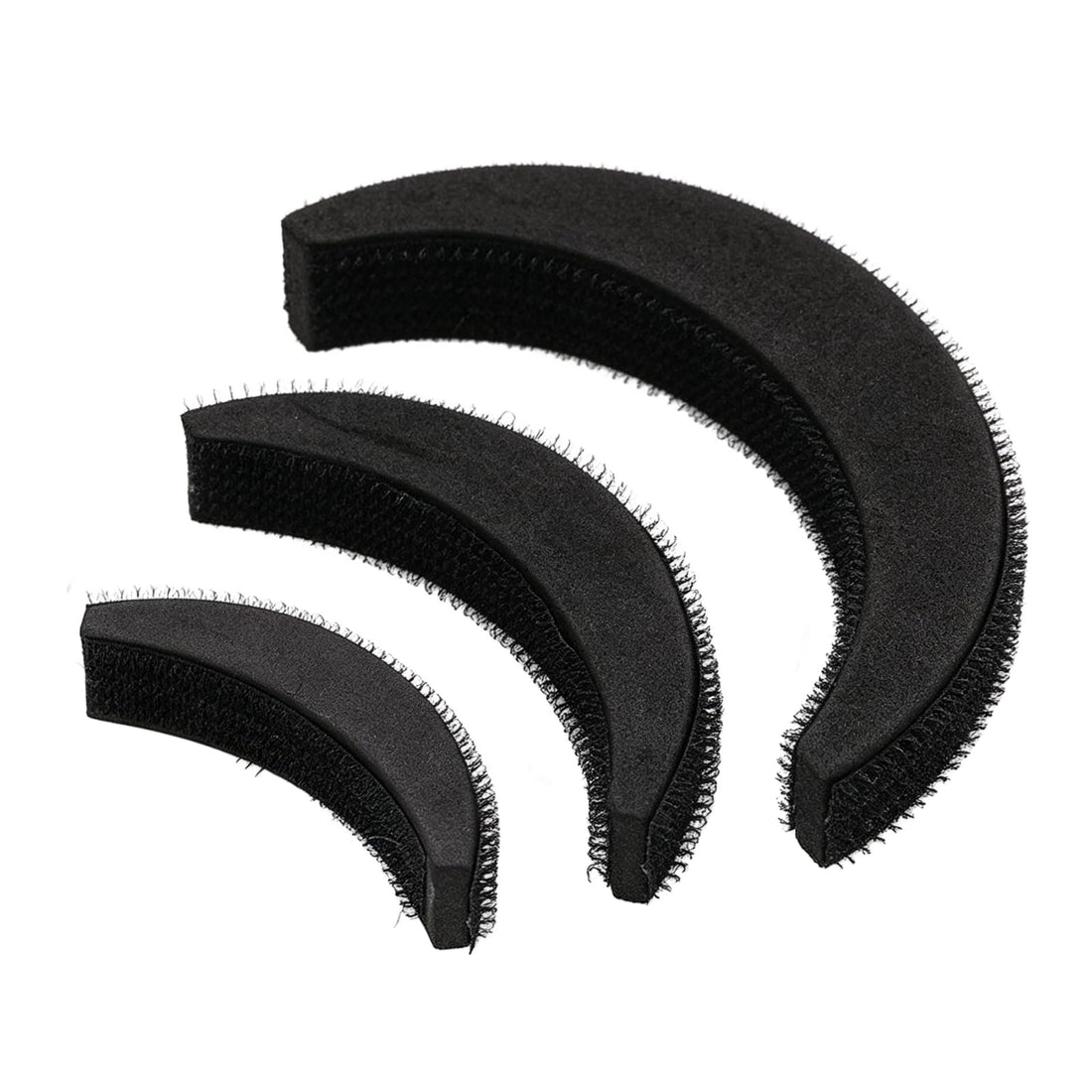 3PCS Back Bump it up Volume Hair Base Insert Tool Moon Shaped Sponge Foam Hair Volume DIY Bump it up Insert Styling Clip Stick Bun Maker Insert Tool Hair Increasing Tools (Large+Medium+Small)