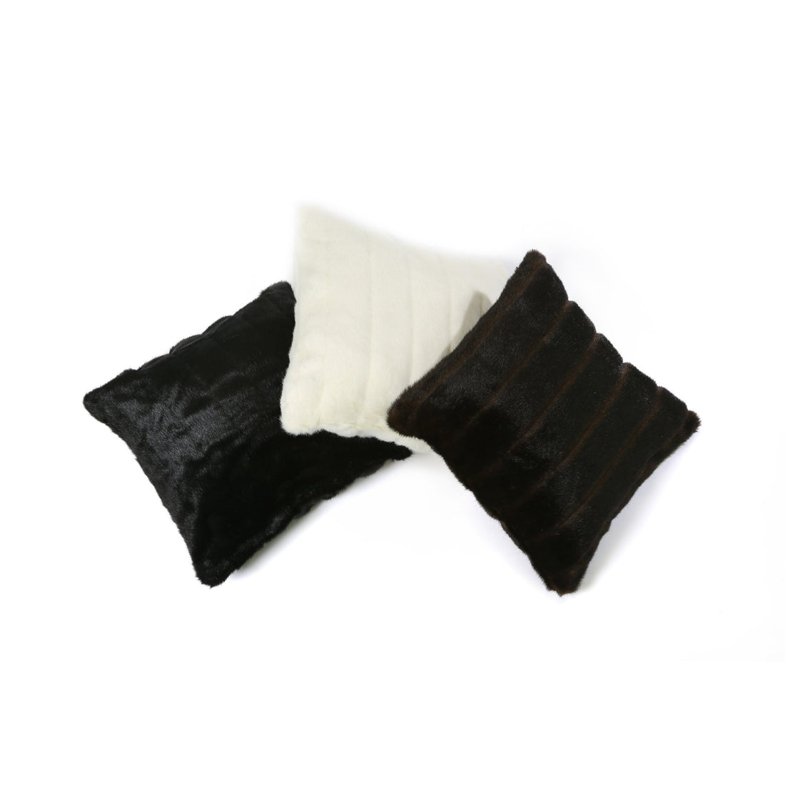 Best Home Fashion Brown Mink Faux Fur Pillow Covers 18