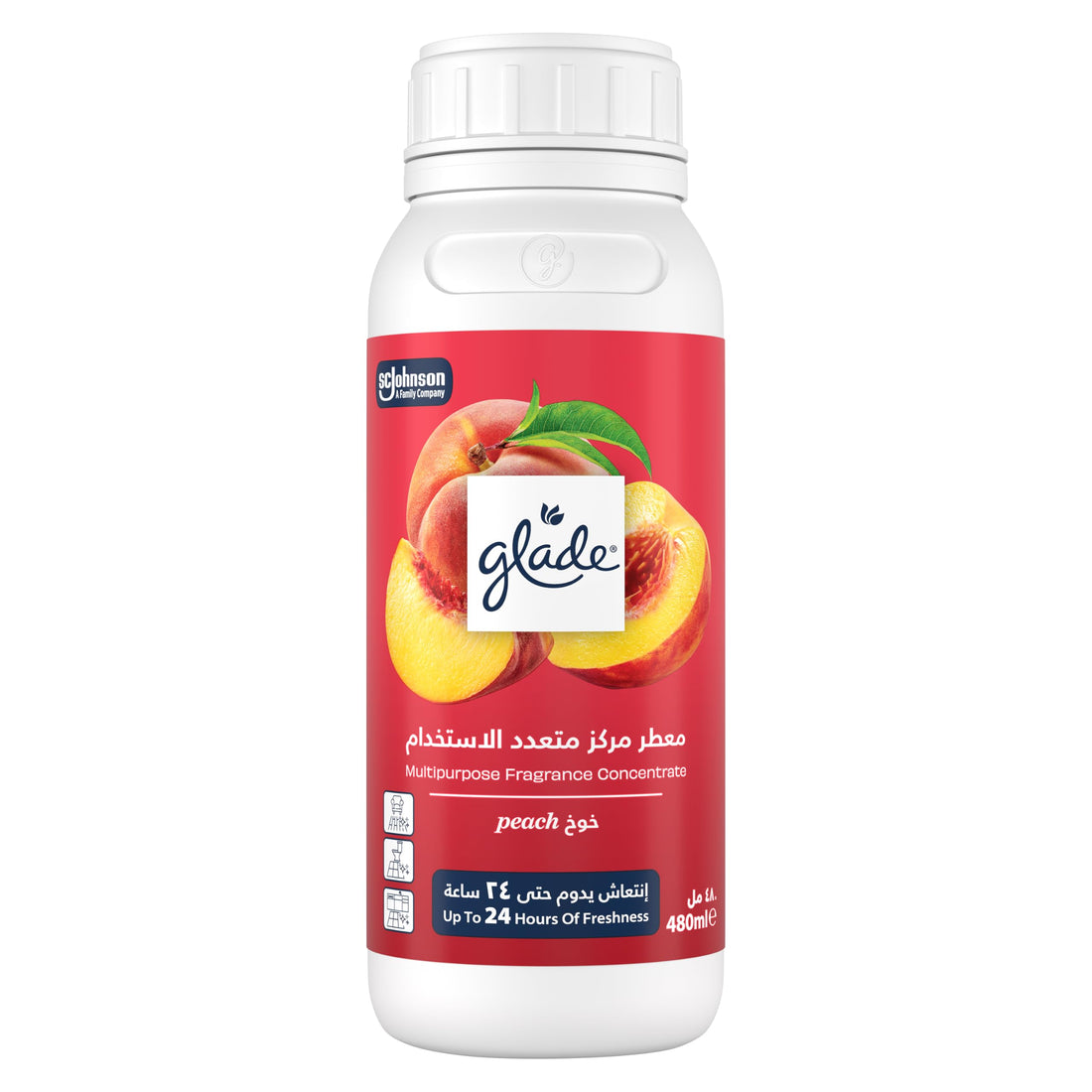 Glade Multipurpose Fragrance Concentrate, Peach Scent, 24-Hour Freshness
