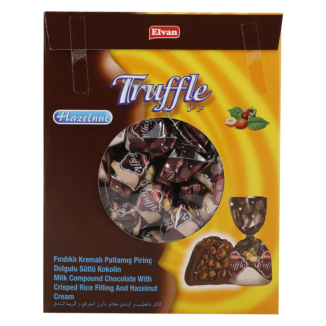 Elvan Truffle Hazelnut Flavour Chocolate, 1370 gm