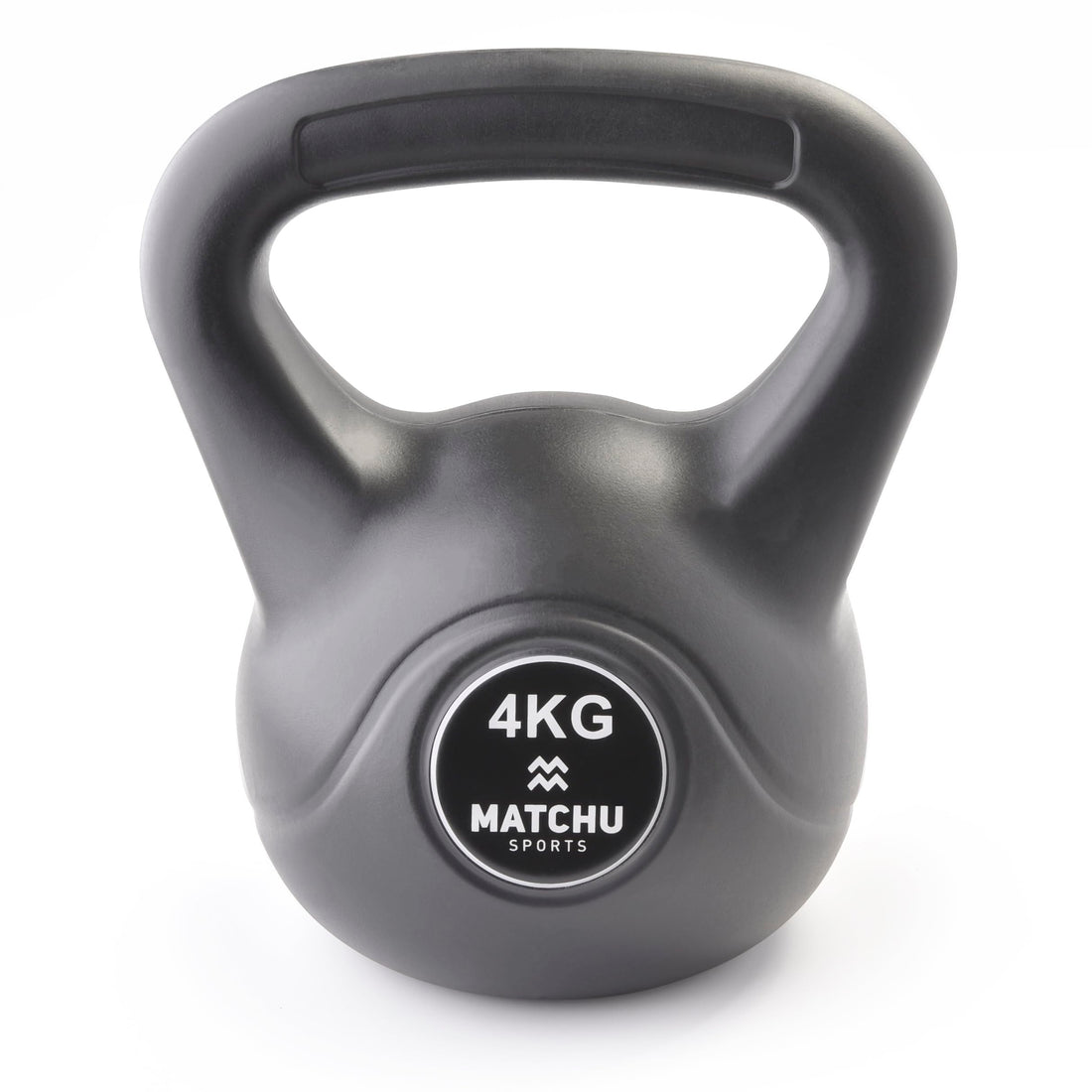 MATCHU - Kettlebell - 4 kg - Fitness and Strength Training - Cross Training, Fitness, Gymnastics - Hand Weight - Swing Holder - Ball Holder - Plastic - Concrete - Kettlebell 4 kg - 22 x 15 cm
