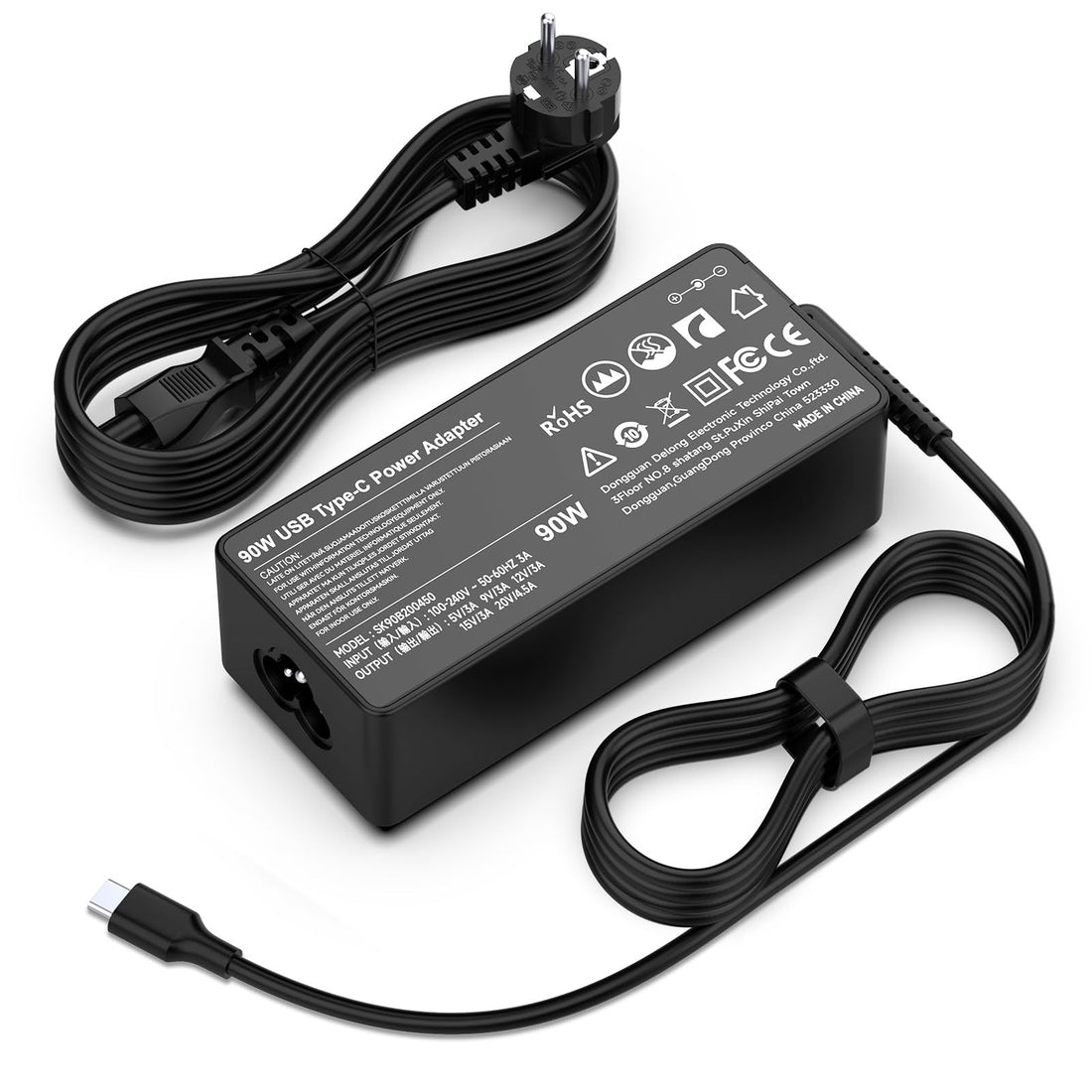 USB C Charger 90W for Lenovo DELL HP Spectre Elite X360 MacBook Pro/Air ASUS Acer Huawei Matebook Xiaomi Air Samsung Google Thinkpad PC Phones Universal Adapter Portable Type C Laptop Charger