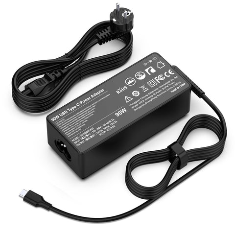 USB C Charger 90W for Lenovo DELL HP Spectre Elite X360 MacBook Pro/Air ASUS Acer Huawei Matebook Xiaomi Air Samsung Google Thinkpad PC Phones Universal Adapter Portable Type C Laptop Charger