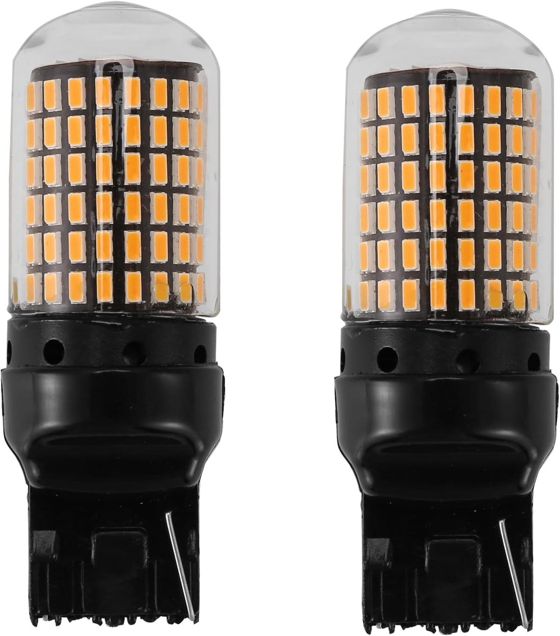 Elshafey 19.5Watts No Hyper Flash 7440 T20 W21W LED Bulbs Amber/Yellow High Power 3014 144-SMD Chips LED Bulb For Backup Reverse Lights,Turn Signal Lights(No Hyper Flash).2-Pack.
