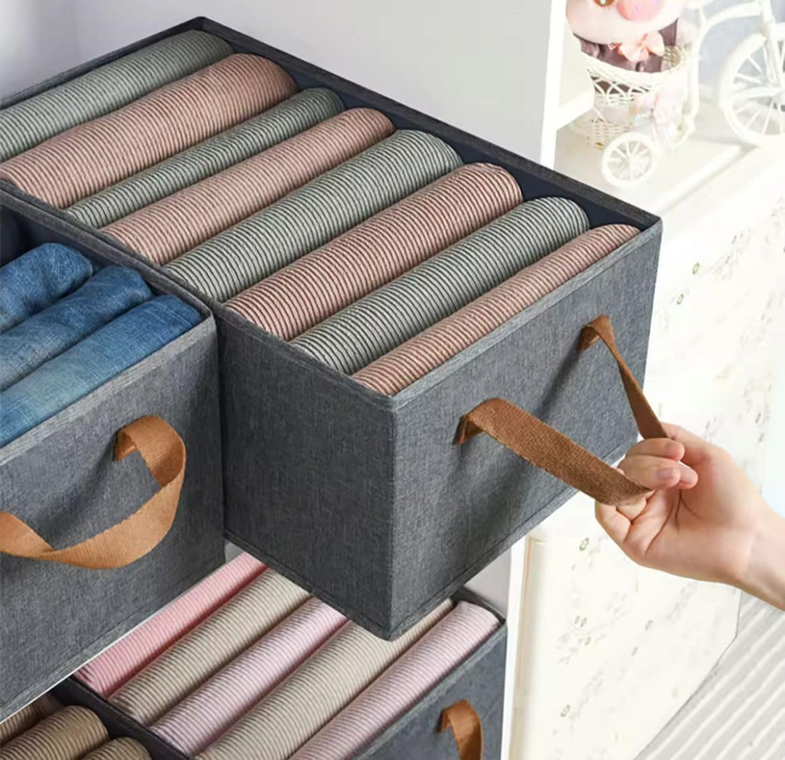 Clothes Storage Box, Foldable Closet Shelf Organizer Steel Frame for Clothes, Bedding, Blankets, Toys, 1 Piece